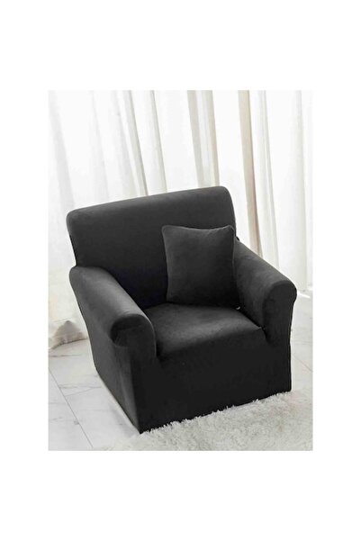 MHR Husă elastică pentru fotoliu, catifea, 90 x 130 cm + față de pernă 40 x 40 cm