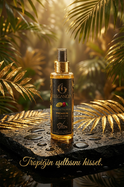 Elegancia Golden Tropical Premium Araba ve Ev Kokusu (Mango) | Uzun Süre Kalı...