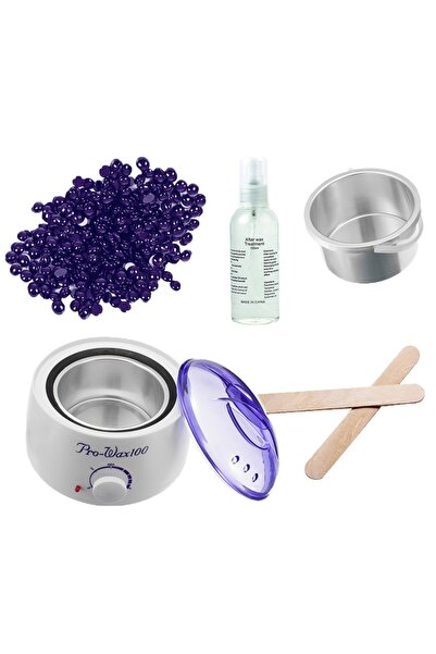 SELA Kit de epilare cu ceară nr. 602 cu granule de ceară reutilizabile - Lavandă