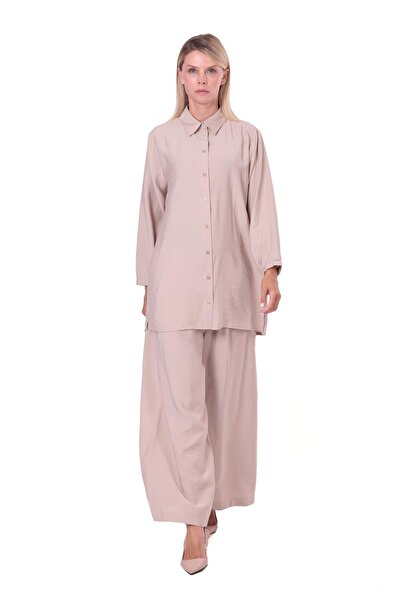 Invee Sade Modal Trouser Suit Beige