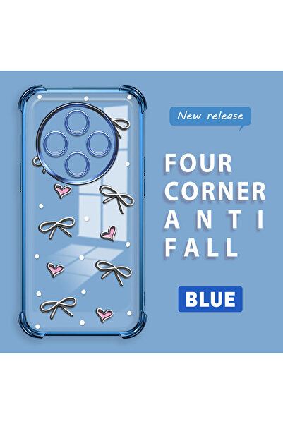 ucuc حافظة حماية من السيليكون الشفاف المتوافقة مع Xiaomi Redmi 14C بأنماط قلب