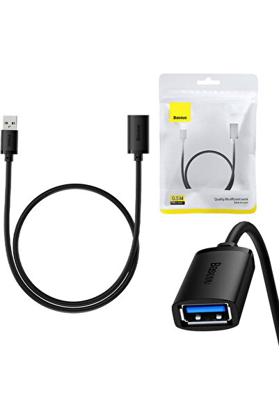 Baseus USB 3.0 Extension male to female, AirJoy Series, 0.5m (black)