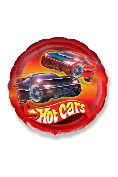 Flexmetal Hot Cars round foil balloon 45cm
