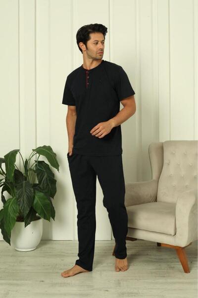 REN 100% Cotton Combed Cotton 3-Piece Men's Pajama Set, Short Sleeves, Pants ...
