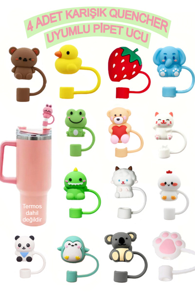 Besify 4 Adet 10 Mm Stnly Quencher Silikon Pipet Tıpası Kapağı Toz Geçirmez K...