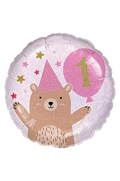 Anagram Balon folie holografic 1st Birthday Girl - 43 cm