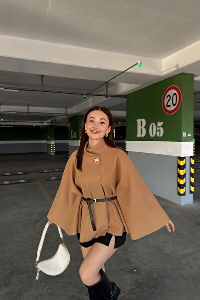 RECEP AYDIN Kaşe Butterfly Poncho