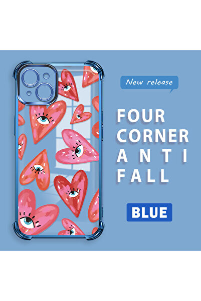 ucuc حافظة حماية من السيليكون الشفاف المتوافقة مع هاتف iPhone 15 Plus بنمط ال...