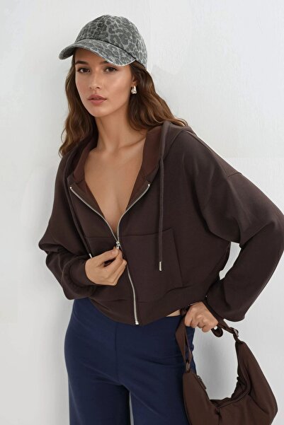 Hiccup Busem Hooded Zippered Short Jacket