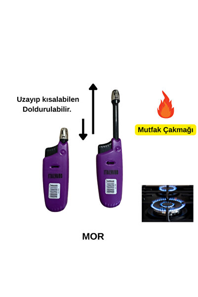 Doori Çakmak Mutfak Çakmağı Kamp Çakmağı Uzayıp kısalabilen doldurulabilir ça...