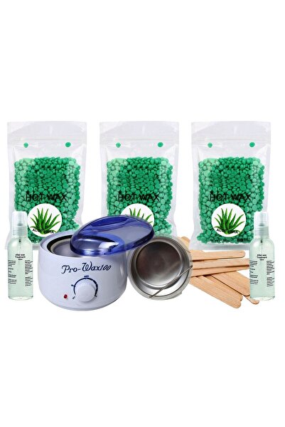 SELA Set Epilat No.95 cu Ceara Epilare Granule Refolosibila - Triple Wax Aloe 3 X 500 g