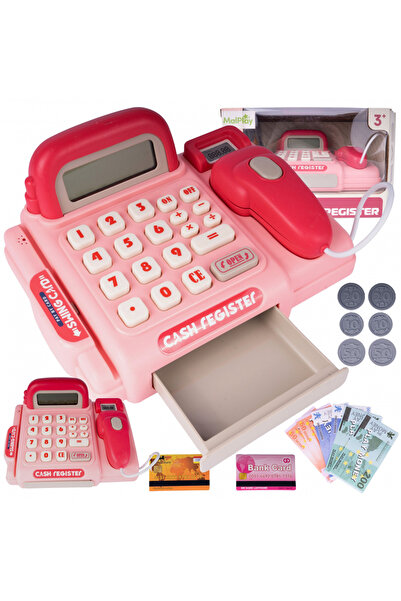 MalPlay Casa de marcat interactiva cu sertar mobil dotat cu bancnotele si mon...