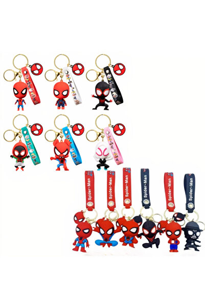 JML1 Set de 12 brelocuri 3D Spiderman, 6 cm, diverse modele, en-gros
