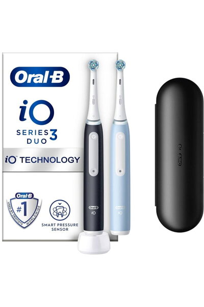 Oral-B iO 3, 28-minute battery life, Blue/Black