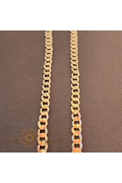 SaraTremo Lanț placat cu aur unisex, model clasic, 60 cm