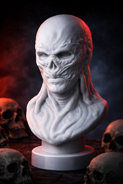 AmbiLux Vecna Büst Figür | 3D Baskı Korku Dekoru | Stranger Things Esintili K...