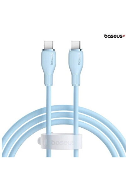 Baseus Pudding Series Cable, 100W, USB-C to USB-C, Fast Charging, 1.2 meters Light Blue