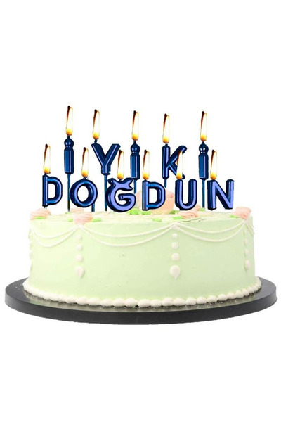 iyi ki doğdun mavi Doğum günü Pasta mumu iyiki doğdun mum