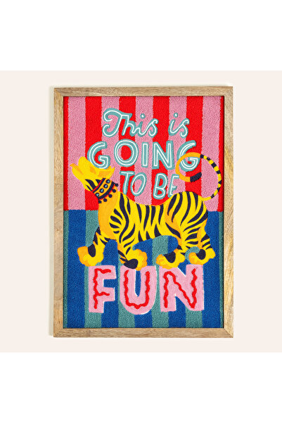 Zsa Zsa Zsu Rajpath - Ağaç Dekoratif Duvar Panosu 50x35 Cm Renkli