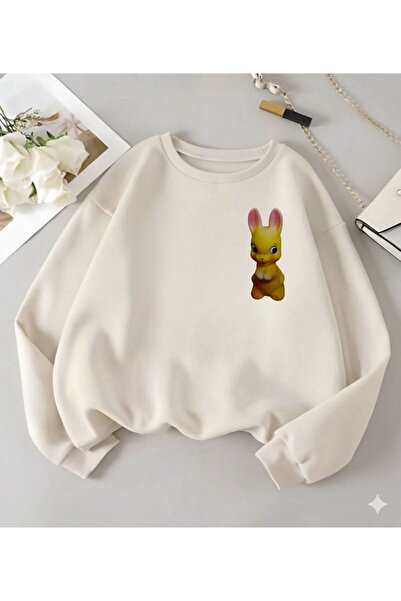 Biggbom kids Rabbit Printed Female Child Winter O-Neck Sweatshirt