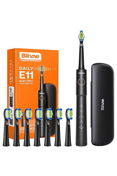 Bitvae Sonic toothbrush with tip set and travel case BV E11 Black