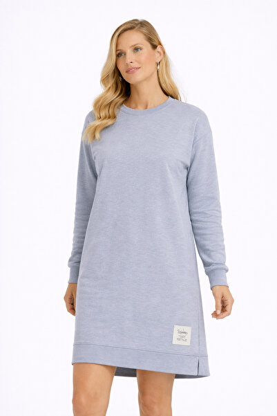 Günpa Collection Günpa 187-12-25 Women's Plus Size Crew Neck Long Sleeve Tuni...