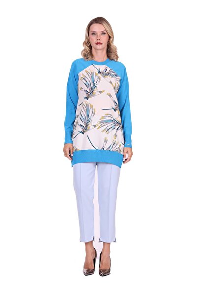 Invee Fabric Knitwear Tunic Turquoise