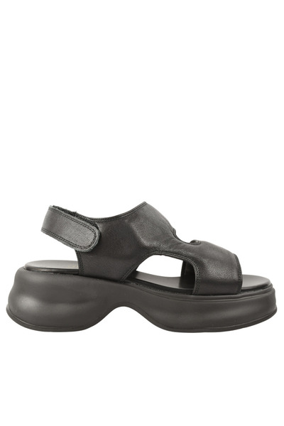 FORMAZIONE Casual sandals, women, FORMAZIONE, 82606 black, leather 40