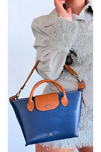 Tuvita Collection Bodrum %100 Gerçek Deri Tamamen El Yapımı Kadın Kapaklı Ren...