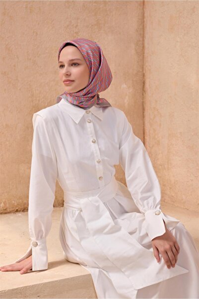 Belli Eșarfă de mătase cu model geometric 4124D TWILL