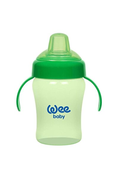 Wee Baby Colorful Spill-Proof Cup with Handle 240 ml Green