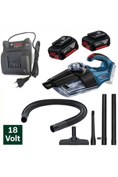 Bosch GAS 18V-1 Professional Akülü El Süpürgesi 3 Ah Çift Batarya