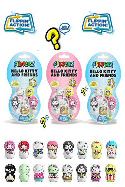 HOŞGARDENS Hello Kitty And Friends Flipperz Hacıyatmaz Oyuncak Koleksiyon 3 Adet