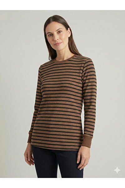F&D Tekstil Women's Mother Striped Twist Tunic