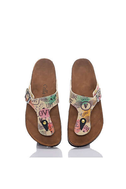 Streetfly Valentine's Day Themed Multicolored Women's Slippers