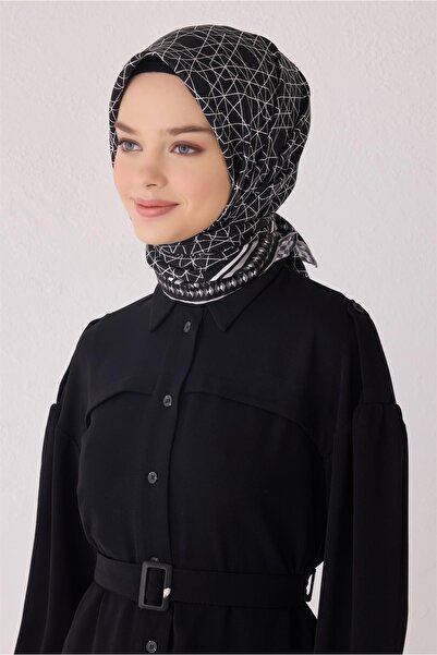 Belli Eșarfă de mătase cu model geometric 4053D (Twill)-08