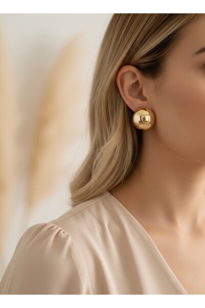 İNN JEWELLERY أقراط Xuping غير قابلة للتشويه، شكل بيضاوي مضاد للحساسية (ضمان المستورد لمدة عامين)