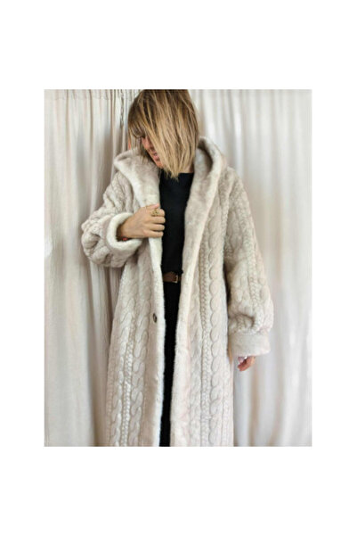 FeteRL Παλτό PREMIUM με κουκούλα, μπεζ, oversized