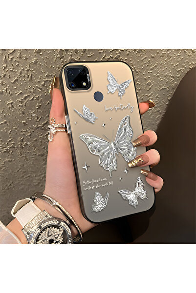 ucuc حافظة مضادة للسقوط من السيليكون المتوافقة مع هاتف Realme C25S، بأنماط جميلة