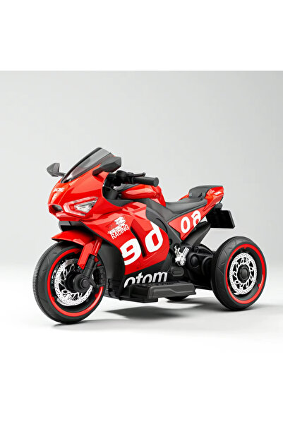 My modern game Kids' electric motorcycle, sporty racing design – 6V battery with red, green, and blue lights