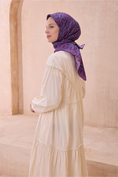 Belli GEOMETRIK DESEN İPEK EŞARP 4118D TWILL