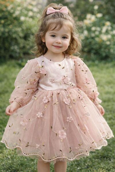 BİLGEN Style ROCHIE DE FETE DE SAPOARE, SEZONIERĂ, BUMBAC, DETAIL DE TRANDAFI...