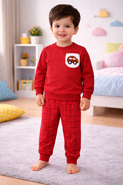 renkli diyar طقم شتوي للأولاد مع حزامين من الخيوط