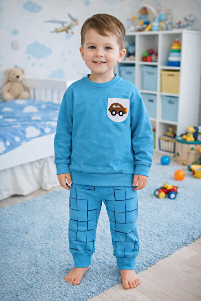 renkli diyar Boy's winter set with 2 thread raised