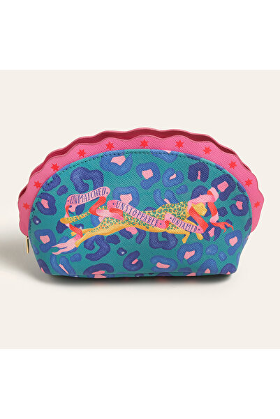 Zsa Zsa Zsu Meılın Pvc Makyaj Çantası 20.5x7x12 Cm Koyu Yeşil