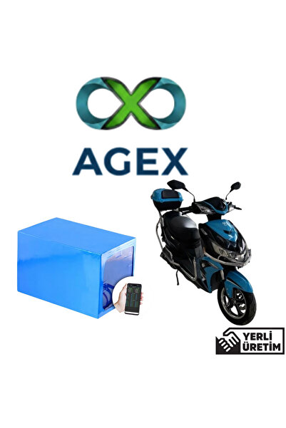 agex enerji Falcon Enjoy Plus Uyumlu 72V 60Ah LiFePO4 Lityum Batarya Elektrik...