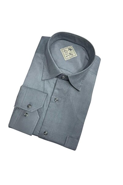 GÖMLEK GALERİSİ Classic Wide Cut Corded Fabric Velvet Men's Shirt