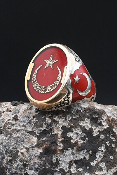 Prestige Ay Yıldızlı - Ay Yıldız - Kelime-i Tevhid Yazlı 925 Ayar Gümüş Erkek...