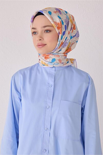 Belli Eșarfă de mătase cu model floral 4045D (Twill)-85