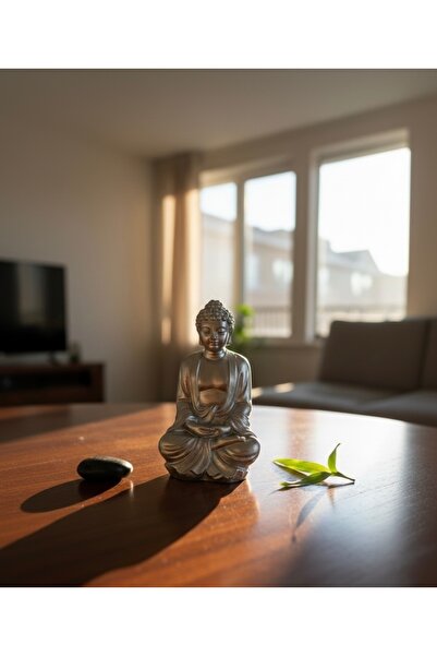 ZEROXO Meditasyon Yapan Buda Heykeli – Zen Bahçesi ve Yoga Köşesi Dekoru – Sp...